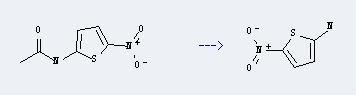 Acetamide,N-(5-nitro-2-thienyl)- can be used to produce 2-amino-5-nitrothiophene